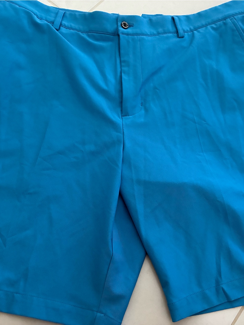 Men's dunning Performance sea Blue Golf Shorts - Classic Fit euc 38